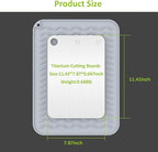 Titanium Cutting Board, 100% Pure Titanium Cutting Boards for Kitchen, Double-Sided Food-Grade Chopping Board for Meat, Vegetables & Fruits, Dishwasher-Friendly (11.42''X7.8'')