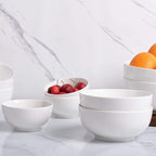DELLING Soy Sauce Dish Ceramic 4oz Dipping Bowls - White Porcelain Dip Bowls, Set of 6