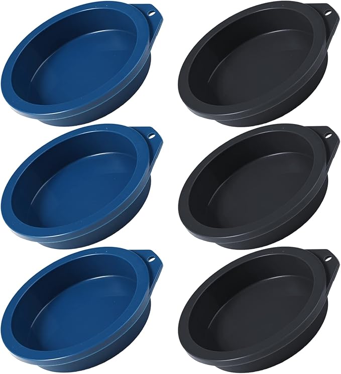 Webake 4 inch Silicone Air Fryer Egg Mold for Baking, Nonstick Microwave Egg Molds Mini Pancake, Muffin Top Pan, BPA Free Set of 6