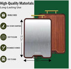 Titanium Cutting Board Double Sided, Wood Cutting Board for kitchen, GR1 Titanium & Walnut Wood Large Chopping Board for meat with Juice Groove for Meat & Veggies. 16.3”x11”x1”