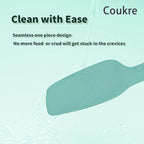 Coukre Silicone Spatula Set of 5,High Temperature Resistant, Food Grade Silicone, Dishwasher Safe, for Baking, Cooking (Pure Aqua Green)