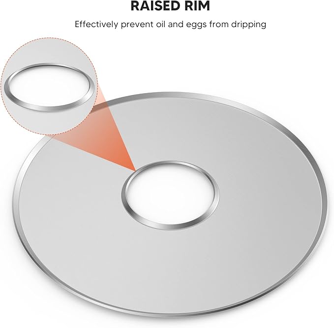 Stanbroil Round Griddle Insert for Weber 22" Kettle Charcoal Grills, Stainless Steel Flat Top Griddle Plate Plancha Kettle Grill Accessory