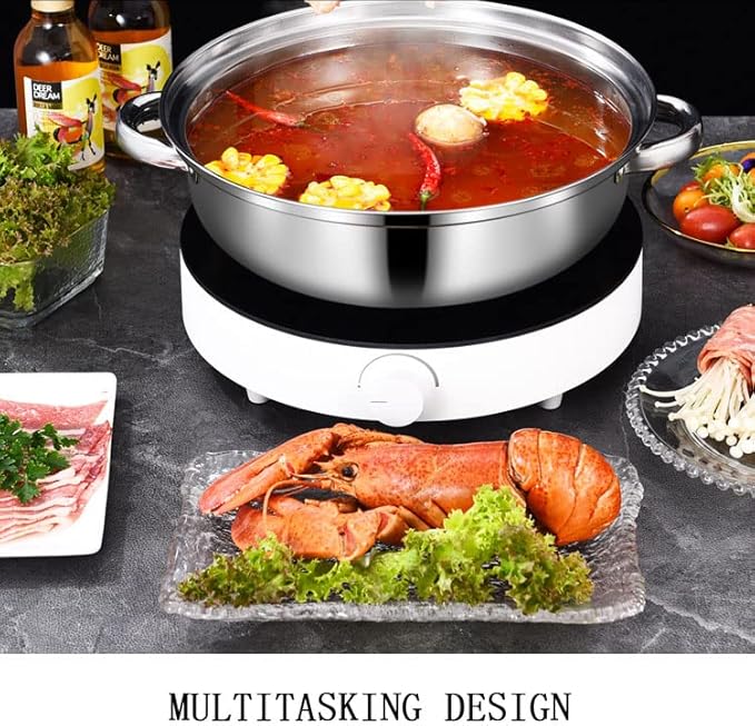 Steamer Pot for Cooking 11 inch Stainless Steel, 3-tier Multipurpose 18/8 Stainless Steel Steam Pot Cookware with Lid for Vegetable, Dumpling, Stock, Sauce, Food