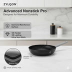 15-Piece Nonstick Cookware Set, Pots and Pans with Ceramic Coating, PFOA Free, Induction Ready with Stay-Cool Handles, Dishwasher Safe, Works with All Stovetops, Black/Grey Speckle