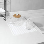 Silicone Dish Drying Mat for Multiple Usage,Easy clean,Eco-friendly,Heat-resistant Silicone Mat for Kitchen Counter or Sink,Refrigerator or Drawer liner White M 12 inches x 12 inches