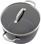KitchenAid Hard Anodized Induction Nonstick Stock Pot/Stockpot with Lid, 8 Quart, Matte Black