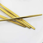 JASHII Flatware Silverware Set - Stainless Steel Satin Finish Cutlery Service for 6, 30-Piece Spoons and Forks Kitchen Utensils, Dishwasher Safe (Matte Gold)