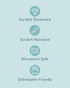 Stoneware dinnerware set 4 persons Rustic 12 pcs - Rustic design dinnerware set, dishwasher safe - Bowl and plate set - Pure Living dinnerware in beige…