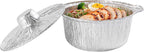 Foil Lux 60 Ounce Pans And Lids, 10 Disposable Pots With Lids - Oven-Ready, Stove Compatible, Aluminum Foil Baking Pans, Freezable, For Outdoor Camping, Vacation, Picnic, And More - Restaurantware