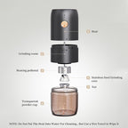 Generic Portable Battery Powered Burr Coffee Grinder with Adjustable settings, 35G Capacity, 1500mAh Rechargeable, Conical Stainless Steel Burr for Espresso, Manual Brew, Travel, Camping