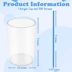 500 Pcs Royal Blue Coffee Stir Sticks Set Acrylic Coffee Stirrers Holder Dark Blue Coffee Stirrers Plastic Stir Straws for Coffee Milk Cocktail Drinks Home Kitchen Christmas Party Supplies