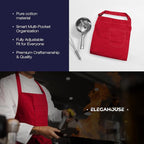 Unisex Apron with Pockets for Cooking, Salon & Art - 100% Cotton Adult Kitchen, Chef, Stylist Apron