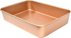 casaWare 15 x 10 x 3-Inch Ultimate Series Commercial Weight Ceramic Non-Stick Coated Lasagna/Roasting Pan (Rose Gold Granite)