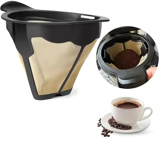 Replacement Parts Cone Reusable Coffee Permanent Filters Compatible with Ninja CM300, CP300, CP307, Coffee & Most Single-Serve Machines (BPA-Free, Easy Clean)