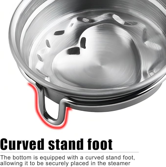 Egg Poacher,Stainless Steel Egg Boiler Maker With Oil Brush Round/Heart Shaped for Making Boiled Eggs