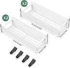 4-Piece Extra-large Capacity Magnetic Spice Rack for Refrigerator, White
