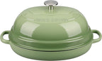 Enameled Oval Cast Iron Dutch Oven Pot with Lid, Bread Dutch Oven for Sourdough Bread Baking, 6QT, Pistachio Green