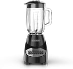 BLACK+DECKER Countertop Blender with 6-Cup Glass Jar, 10-Speed Settings, Black, BL2010BG