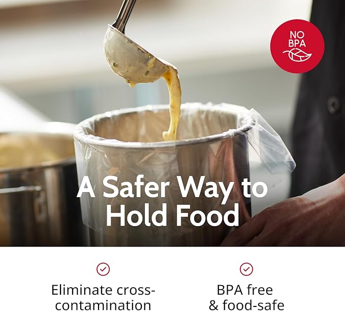 PanSaver Hotel Clear Sheet Pan Liners for Easy Clean Up - Disposable Buffet Pan Liners, Ovenable up to 400F (Half Pan - Deep - 34 x 12 IN)