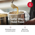 PanSaver Low Temperature Liners for Easy Clean Up - Disposable Buffet Pan Liners, Ovenable up to 220F - Clear (Third Pan - Medium & Deep | 19 x 14 IN)