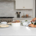 Authentic Wood and Ceramic Tortilla Warmer - Tortilla Holder with Lid - Bread Warmer - Pancake Holder- Roti Box - 8.5 Inches