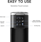 Kndko Single Serve Coffee Maker for Capsule and Ground Coffee, 6 to 14oz Brew Sizes, 40oz Removable Reservoir, Fast Brew, Compact Design, Travel Mug Friendly, Black