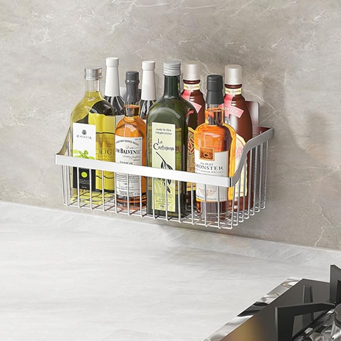 Stainless Steel Hanging Wire Basket Organizer - L 13.78Inch for Cabinet Pantry, Kitchen, Bathroom Storage