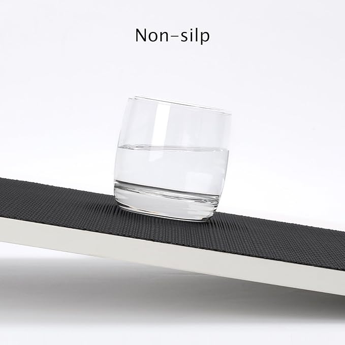 Myir JUN Placemats Set of 6, Vinyl Woven Placemats Place Mats Indoor Washable Table Mats Non-Slip Place mats for Dining Table (Black, Set of 6)