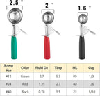 Cookie Scoop Set, Ice Cream Scoop Set, Cookie Scoops for Baking, Multiple Size Large-Medium-Small Size Disher, Professional 18/8 Stainless Steel Cupcake Scoop