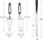 Cake Knife and Pie Server Set with Luxury Gift Box, Kitchen Essentials Cake Cutter Slicer - Serrated on Both Sides, For Right or Left Handed Use, Perfect Kitchen Set and Server for Cakes,Pie, Brownies