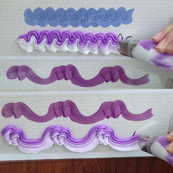 Piping Practice Board Guide Paper Sheets 250+ Icing Practice Sheets Set Cake Decorating Tips Techniques Tutorial (250+ Pattern/Waterproof)