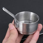 Hemoton Mini Saucepan Butter Milk Cheese Melting Pot Pan Small Heating Pot Cookware with Handle for Home Kitchen Restaurant Size S 9.5x5.3x5cm