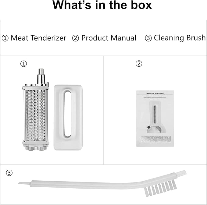 [UPGRADE] Meat Tenderizer Attachment for All KitchenAid Household Stand Mixers- Mixers Accesssories Meat Tenderizers No More Jams and Break