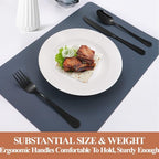 Lazycorner 30 Pcs Black Silverware Set for 6, Mirror Polished Flatware Set Stainless Steel Fork Knife Spoon, Food Grade Eating Utensils Sets, Reusable Silverwear Cutlery Set, Dishwasher Safe