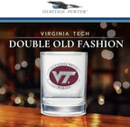 Heritage Pewter Virginia Tech Double Old Fashion | Double Rocks Glass 14 OZ for Liquor | Expertly Crafted Pewter Glass