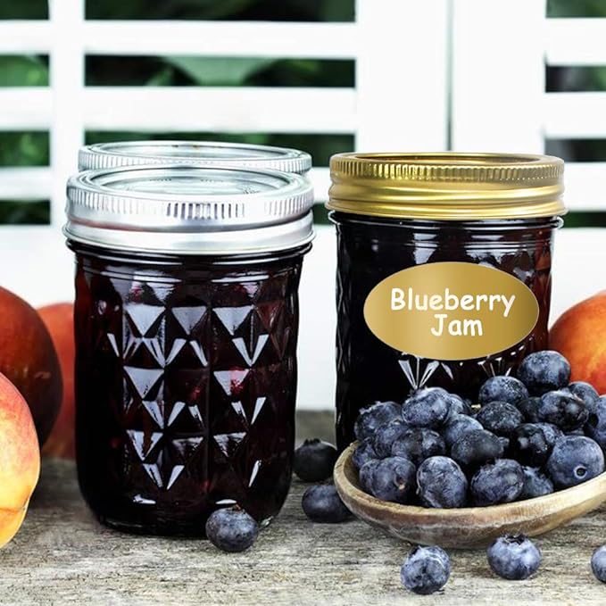 SPANLA Mason Jars 8 oz, 24 Pack Canning Jars 8 oz Half Pint Glass jars with Regular Lids and Bands, Small Mason Jars with Lids Ideal for Jelly Jam Honey Wedding Favors Shower Favors Food