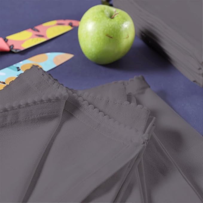 Hand Towels 100% Cotton Solid Kitchen Dish Cloths 18"x 28", Grey, Pack of 6 Decor Kitchen Hand Towel Reusuable Dish Towel for Cleaning & Drying Tea Towels Set with Hanging Loop