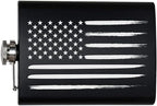 American Flag 8 oz Flask | Stainless Steel Hip Flask for Liquor – Matte Black, Great Gift Idea for Veterans