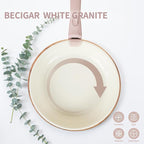 8PCS Ceramic Cookware,Nonstick Ceramic Pan, Removable Handle Pots and Pans Set, Stackable Pan Set, Nonstick Pots and Pans Set Non Stick pot(Pink)