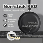 8pcs Black Ceramic Pots and Pans Set, Cooking Pan Set,Cooking Pot Set Ceramic Pan Set, Nonstick Cookware Set, Induction Safe Kitchen Cooking Set with Frying Pans, Saucepans, shovel and Ladle