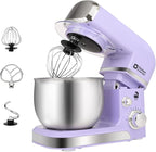 Stand Mixer, Kitchen in the box 3.2Qt Small Electric Food Mixer,6 Speeds Portable Lightweight Kitchen Mixer for Daily Use with Egg Whisk,Dough Hook,Flat Beater (Purple)