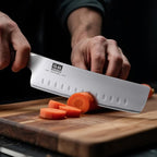 7 Inch Nakiri Knife, Japanese 10Cr15MoV High Carbon Stainless Steel Chopping Chef Knife, Professional Sharp Multipurpose Asian Kitchen Vegetable Cleaver Knife with Ergonomic Pakkawood Handle
