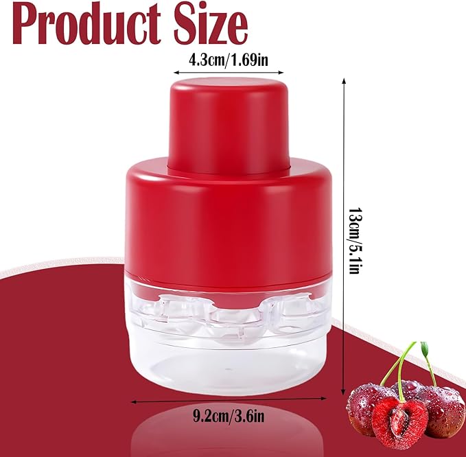 Cherry Pitter Tool, Remove 7 Stones One Time,Creative Cherry Seed Remover Fruit Seed Remover,Multi-Function Cherry Pitter Tool Pit Remover Tool for Kitchen, Cake Shop, Fruit Salad