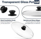 Oval 6 Quart Glass Lid Compatible with Hamilton Beach 33665G Slow Cooker, Clear Cooker Crock Pot Lid Replacement Part, 6qt Slow Crock Pot Lid Replacement