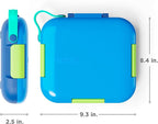 ZOKU - Bento Box with Ice Pack, Lunch Box for Kids, Easy to Carry and Clean, Freezer Pack Keeps Food Fresh, Fits Any Snack or Meal, Leakproof (Neat Bento) (Blue)