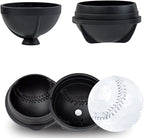 Bangp Baseball Ice Cube Molds Set of 2,Whiskey Round Ice Cube Molds,Novelty Sphere Ice Molds Create 2.5 Inch Baseball Shaped Ice Balls - Each Stone Keeps Your Drinks Cool and Unique,for Men and Women
