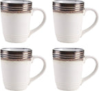 Gourmet Basics by Mikasa Bailey 16 Piece Dinnerware Set, Service for 4, Cream