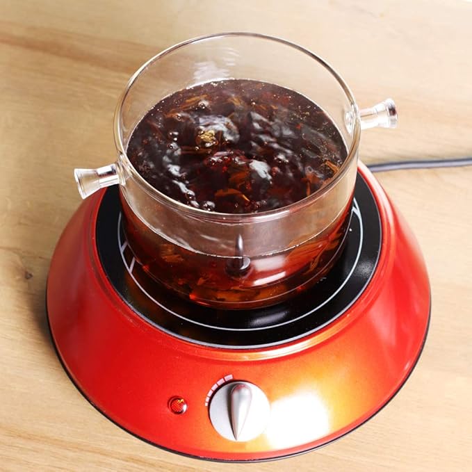 Glass Saucepan with Cover, 1.5L/50 FL OZ Heat-resistant Glass Stovetop Pot and Pan with Lid, The Best Handmade Cookware Set Cooktop Safe for Pasta Noodle, Soup, Milk, Baby Food