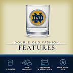 Heritage Pewter Notre Dame Double Old Fashion | Double Rocks Glass 14 OZ for Liquor | Expertly Crafted Pewter Glass