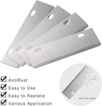 DELFINA 4 Pcs Grill Scraper Blade Replacement, Stainless Steel Outdoor Barbecue Cleaning Tools, Heavy Duty Accessories for BBQ